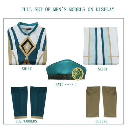 The Akademiya Cosplay CostumeImpact Carnival Uniform Wig Anime Halloween Costumes Men Game