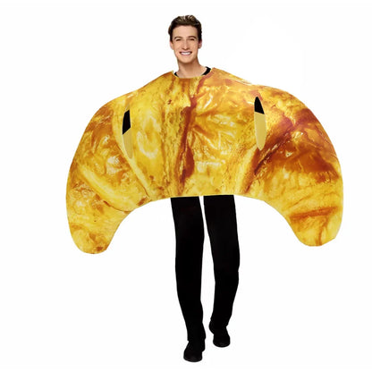 Croissant Costume Bread Cosplay Costume Carnival Adult Stage Performance Clothing 3D Printing Fancy Food Parade Festival Outfit