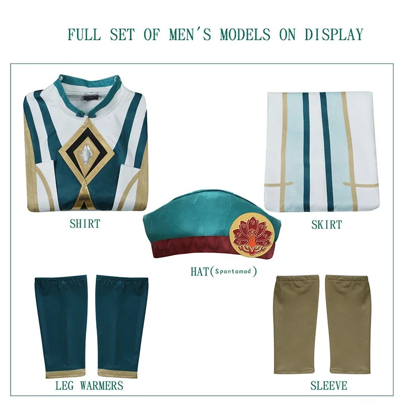 The Akademiya Cosplay CostumeImpact Carnival Uniform Wig Anime Halloween Costumes Men Game