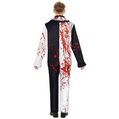 Men Halloween Costumes Art The Clown Cosplay Costume Movie Terrifierr 2 Bloody Jumpsuit Male Jumpsuit Horror Outfits