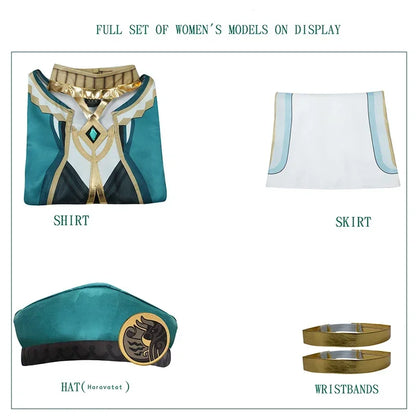 The Akademiya Cosplay CostumeImpact Carnival Uniform Wig Anime Halloween Costumes Women Game