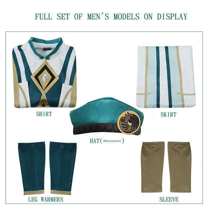 The Akademiya Cosplay CostumeImpact Carnival Uniform Wig Anime Halloween Costumes Men Game